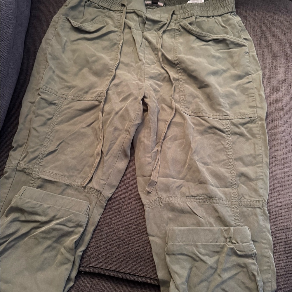 Women Olive Cargo Pants Banana Republic